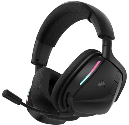 Corsair Void v2 Drahtloses Gaming-Headset mit Bluetooth für PC, PS5, PS4, Switch & Mobile – Dolby Atmos, Duale Wireless-Multiplattform, Langlebige Batterie, Schnelles Aufladen – Kohlenstoff