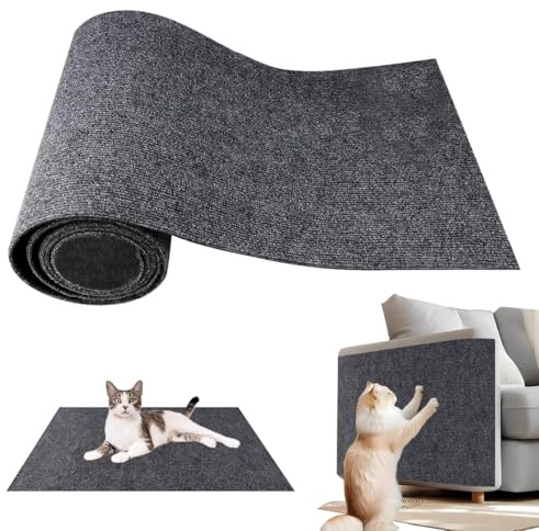Tiragraffi Divano per Gatti, 200 x 40 cm Salva Divano Graffi Gatto, Tiragraffi Adesivo, DIY Tappetino Tiragraffi Autoadesivo per Gatti, per Divano, Mobili e Pareti