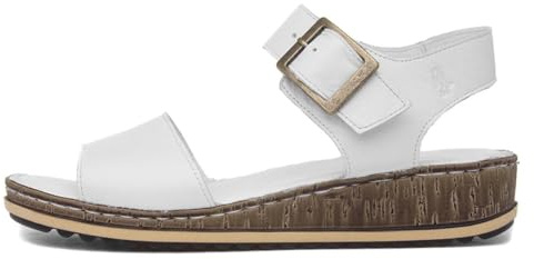 Hush Puppies Womens Ellie Wedge Sandal, White, 5 UK
