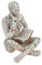 Ornamento di Figura, Scultura di Figura, Figura Scolpita Dipinta a Mano, Statuetta di Donna di Lettura Semplice Artigianato Decorativo da Scrivania Personalizzato, Ornamenti da Scaffale