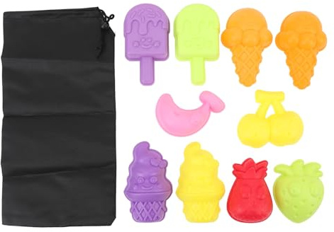 RiToEasysports Moules à Sable, Jouets de Plage, Fruits, Formes de Crème Glacée, Kit D'outils pour Enfants