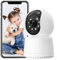 Camara Vigilancia Wifi Interior 360°, Camaras Vigilancia Domicilio Wifi HD 1080p Admite Tarjeta SD, Detección de Movimiento Control Remoto, Audio Bidireccional para Bebé/Mascotas Compatible con Alexa