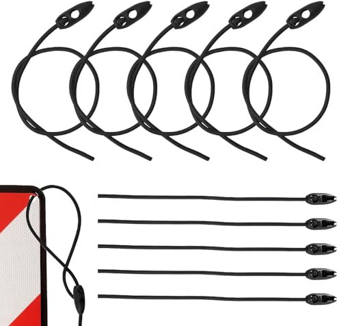 10 Cavi Elastici per il Cartello Carichi Sporgenti Ganci di Fissaggio 50cm,Lunghezza regolabile