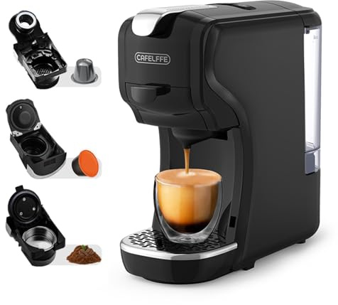 Sunydog MK-611 3 i 1 Pad Kaffemaskin, Programmerbar Automatisk Kaffemaskin 19 för Kapslar och DG (#1)