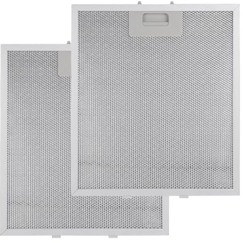 2 Pack 5-Layer Aluminium Extractor Fan Filters, 320x260mm Cooker Hood Filter Universal Grease Filter Extractor Fan Vent kitchen Hood Filters Range Hood Filters