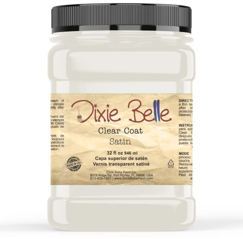 Dixie Belle Paint Company - Clear Coat Satin (32oz) - Polyacrylic Topcoat