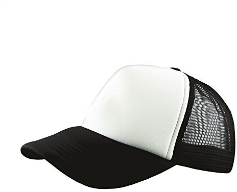 eBuyGB Men's Adjustable Trucker Cap Classic Snapback Summer Mesh Baseball Hat (Black), Medium