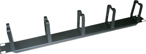 19 inch front plate, horizontal or vertical cable guide, type C, RAL 9005 black.