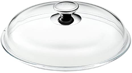AMBITION Topfdeckel Loren Hoch 26 cm Glasdeckel Pfannendeckel Kochtopfdeckel aus Hitzebeständigem Glas mit Griff Universaldeckel