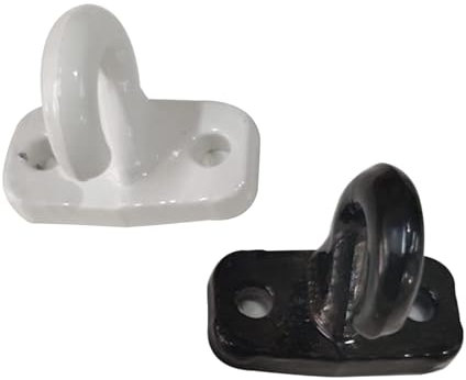 TENDEEVOLUTION Ganci per Tende da Sole Esterno a Pavimento in PVC o Alluminio in diversi colori. Gancio Tenda da Sole per Esterno a Caduta (ALLUMINIO BIANCO)