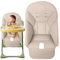 Baby Hochstuhl Kissenbezug, Baby Hochstuhl Sitzbezüge, Baby Esszimmerstuhl Sitzkissen PU-Leder Hochstuhl Sitzauflage Universeller Ersatzbezug Für Peg Perego,Siesta Zero3,Baoneo, Kosmic Jané (Beige)