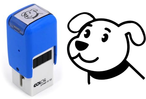 Tampon chien trop mignon | 11mm | Cachet encreur tête de toutou | So cute dog head ink stamp