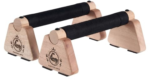 SANOSY Push Up Stand, 2 PCS Wood Parallettes Bars, 9 Wooden Calisthenics Equipment, Handstand Blocks and Pushup Handles for Handle Stands Grip Strength Training, Planks Calisthenics