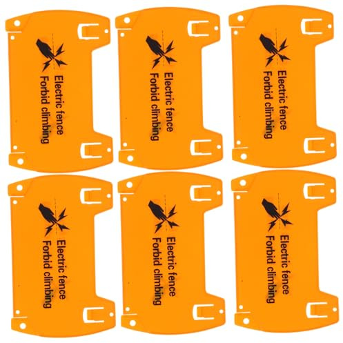 STOBAZA 6 Pezzi Cartelli Avvertimento Recinzione Elettrica Resistenti Intemperie Alta Visibilità No Arrampicata per Sicurezza Casa