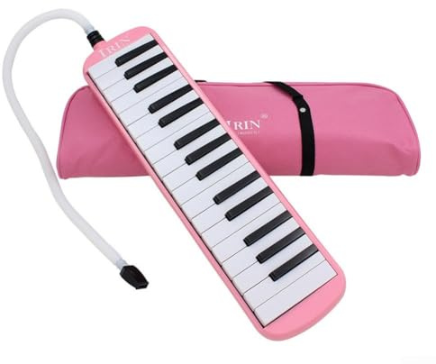La aventura musical te espera con esta compacta melódica de 32 teclas, una introducción perfecta al mundo de la música para principiantes (rosa)