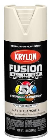 Krylon Fusion All-In-One Adhesive Spray Paint for Indoor/Outdoor Use, 12 oz, Clamshell