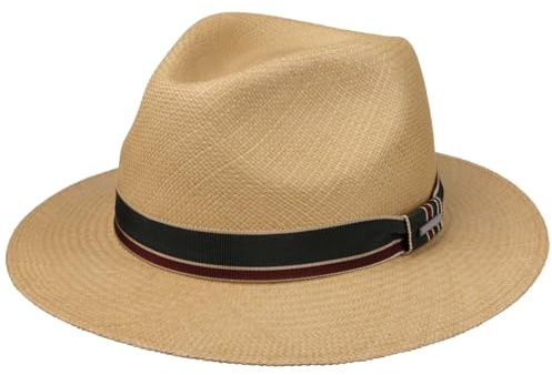 Stetson Liverton Traveller Hat Classic Handwoven Panama Straw Multicolor Band UV 40 Men Summer
