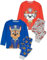 Paw Patrol Pyjamas Kids 2 Pack | Boys Girls Blue Chase And Red Marshall Pjs Sets | Long Sleeve T-Shirt With Long Bottoms | Children TV Series Merchandise 3-4 Years