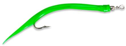 AQUANTIC Gummi Makk lose 6/0 bis 10/0 Gummimakks Makk Beifänger Makk-Haken (Fluo Green, 8/0 5 Stück)