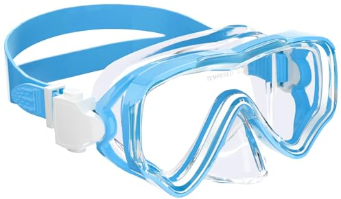 COOLOO Taucherbrille Kinder, Schwimmbrille Kinder 4-16 Jahre, Schnorchelmaske für Jungen Mädchen Jugendliche, Tauchmaske mit Nasenabdeckung 180° Panorama HD Anti Nebel Anti-Leck