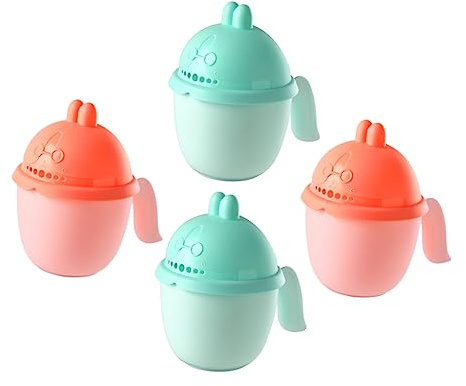 FRCOLOR 4pièces Lot de Gobelets de Bain pour Garçon Fille Motifs Dessin Animé pour Rincer Shampoing et Cheveux Garçon Fille