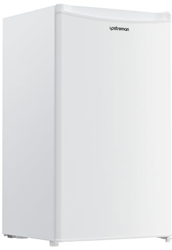 Upstreman 91L Under Counter Fridge with Chiller Box, Single Door Small Fridge, Adjustable Thermostat, Mini Refrigerator for Bedroom, Office, Dorm, BR321 (White)