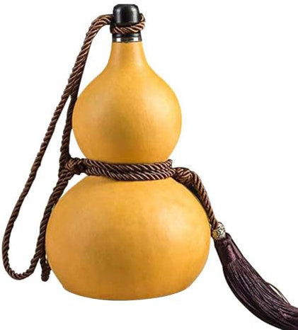 Vintage Styles Gourd Water Bottle Ornamental Gourd Wine Flask Unique Wood Water Bottle Ornament for Daily Use Family Gathering Drinkware