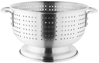 Vogue Aluminium-Durchschlag 40cm/16 Zoll, silberfarben, Gemüse-Durchschlag, Größe: 400mm/16 Zoll Durchmesser, robuste Griffe, Gewicht: 630 g, spülmaschinengeeignet, K338