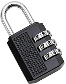 HMF 3506-02 Cadenas à combinaison | 3 places | 5 x 3 x 1 cm | Noir