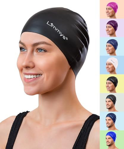 Limmys Premium Badekappe für Damen & Herren – Weiche Silikon Badehaube für Erwachsene – Bequeme, Stromlinienförmige Passform, Chlorresistent, Hypoallergen, Schwimmhaube für Training & Freizeit