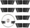 ywchoshe 6 Stk Topfdeckelhalter Wand, Selbstklebender Deckelhalter, Topfdeckel Wandhalter Plastik, Pfannendeckel Halterung Wandmontage für Hause Küche Schranktür, Schwarz