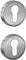 Coppia Rosette Foro Cilindro Compatibile con Foro Yale, Bocchette Foro Serratura Porta - Rosette Vendute in Coppia (Tonda, Cromo Satinato)