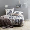 fleuresse Mako-Satin Bettwäsche Bed Art S Chatham grau 1 Bettbezug 155 x 220 cm + 1 Kissenbezug 80 x 80 cm