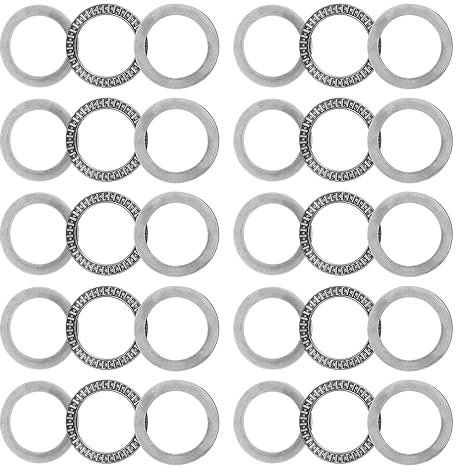 sourcing map Rodamientos de Agujas de Empuje Axk5070 con Arandelas 50MM de Diámetro Interior 70MM de Diámetro Exterior 3MM de Ancho 10 Unidades