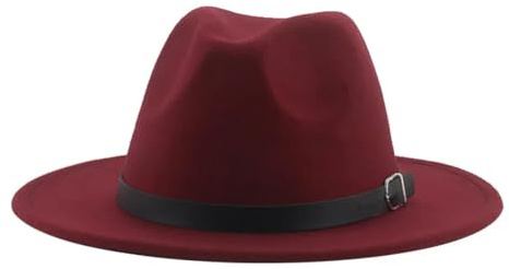 SOYNIA Chapeaux Fedora Trilby Chapeau Feutre Chapeaux pour Femmes Fedora Chapeau Hommes Casquettes Solide Tenue Décontractée Formelle Vintage Large