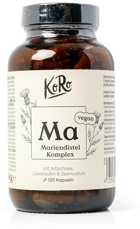 KoRo - Mariendistel Komplex 120 Kapseln - Nahrungsergänzungsmittel - Vegan - Ohne Füllstoffe