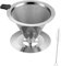 NLONLL Reusable Pour Over Coffee Dripper Stainless Steel Coffee Filter Cup Double Mesh Paperless Coffee Filter Holder Permanent Coffee Cone with Holders and Brush for Manual Coffee Maker 1-4 Cups