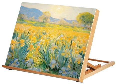 Tischstaffelei A3 Zeichenbrett Staffelei Workstation 47x36cm aus Buchenholz Buchhalter