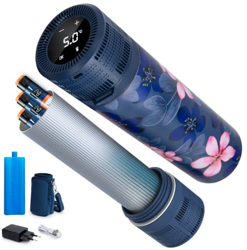 SUNMON Estuche Viaje para Enfriador de Insulina, Nevera Medicamentos Portatil, Nevera Insulina Viaje con USB, Refrigerador Enfriador Eléctrico de Insulina Aprobado por TSA (Pantalla °C/°F)