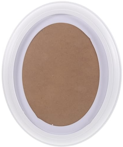 PRETYZOOM Classic Oval Picture Frame White Wall Hanging Decoration with Seamless Nail and S Nail for Home Decorating Tool Suitable for Couples Adults Teens Boys