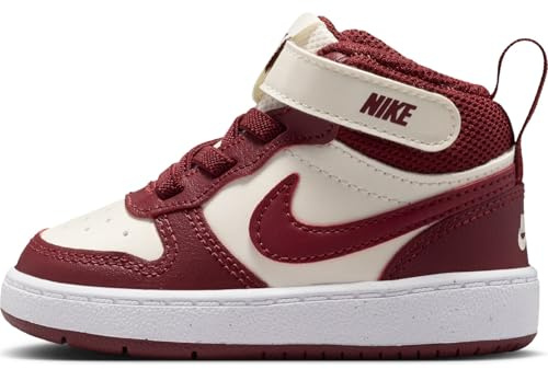 Nike Zapato Unisex para bebé Borough Mid 2 niños pequeños, Soft Pearl Dark Team Red, 22 EU