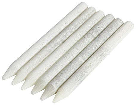Argon Tableware Fine Chalk Talc Pencils. Dust Free Chalk Board Sticks - Pack of 6
