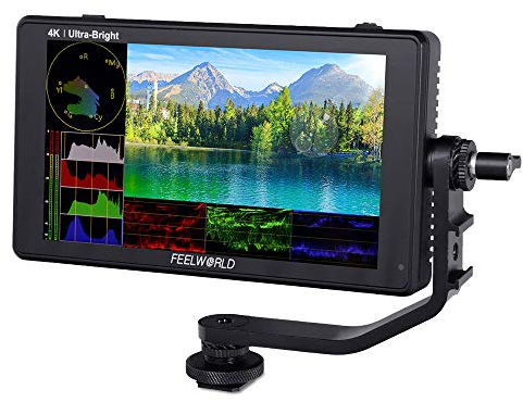 FEELWORLD LUT6S 6 Zoll 2600nits HDR / 3D LUT Touchscreen DSLR-Kamera Feldmonitor mit Wellenform VectorScope Histogramm 3G-SDI 4K HDMI Eingang Ausgang 1920X1080 IPS Panel