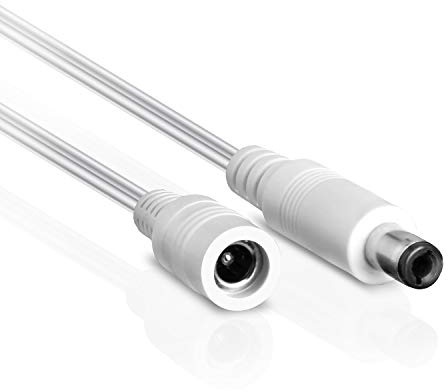 Wicked Chili 5m DC-Verlängerungskabel kompatibel mit Philips HUE Lightstrip Plus (White and Color Ambiance) V3 / V4 mit Bluetooth (Lila Verpackung) Verlängerung für Netzteil S020YM2400083 weiß