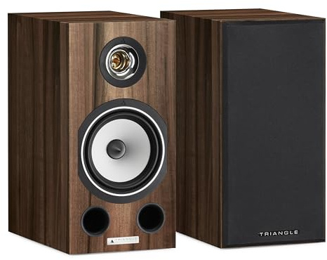 Triangle - Enceintes Bibliothèques Hi-FI Comète EZ - Puissance Admissible 80W - Rendement 89 DB/W/m – Polyvalente Musique et Home-Cinéma - 200 x 400 x 324 mm - Chataignier (Paire)