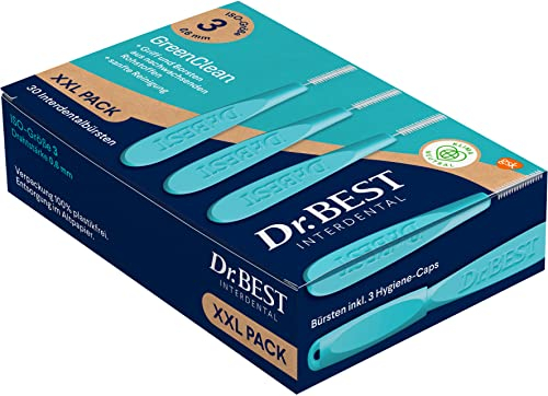 Dr.BEST GreenClean Interdental, Bigpack Size 3, 30 Stück - Interdentalbürsten für eine sanfte Reinigung der Zahnzwischenräume