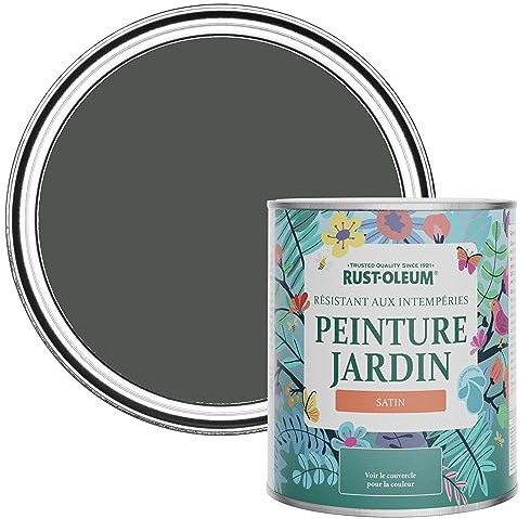 Rust-Oleum Grey Mould-Resistant Garden Paint In Satin Finish - Graphite 750ml