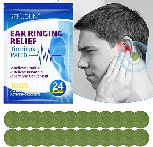 Relief Tinnitus Ear Patch, Tinnitus Treatment, 24 Pcs Relieve Insomnia Ear Care Patches, Ear Pain Easy Stick Ear Health Care Patch for Soothing Ear Pain, Itchiness, Health Care Improve Listening