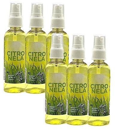 PLUS HOME Spray Corporal de Citronela Antimosquitos. Protección Natural. Esencias Naturales Verano, en Interiores y Exteriores.Pack6