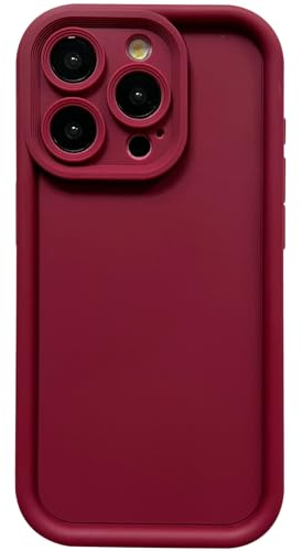 Puxicu Slim Case for iPhone 14 Pro Max, Enhanced Camera Protection, Shockproof Skin-Friendly Touch Soft Case Cover for iPhone 14 Pro Max Phone 6.7 inch, Wine